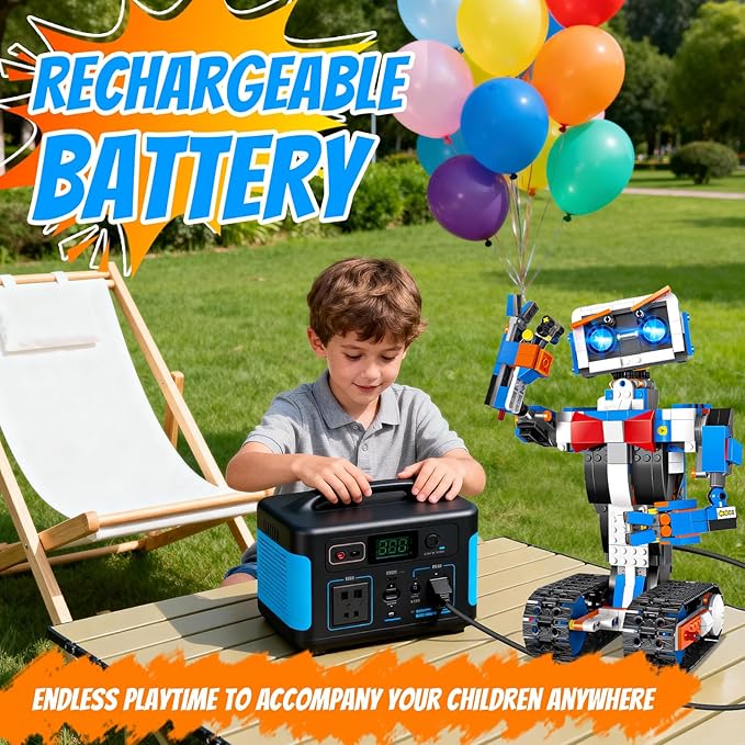 okk Robot Building Toys for Boys, STEM Projects for Kids Ages 6-12, Remote & APP Controlled Engineering Learning Educational Coding DIY Building Kit Rechargeable Robot Toy Gifts for Girls