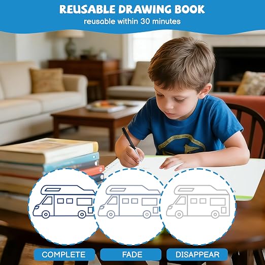 Magic Reusable Drawing Practice Kit for Kids - Grooved Tracing Drawing - Image 5