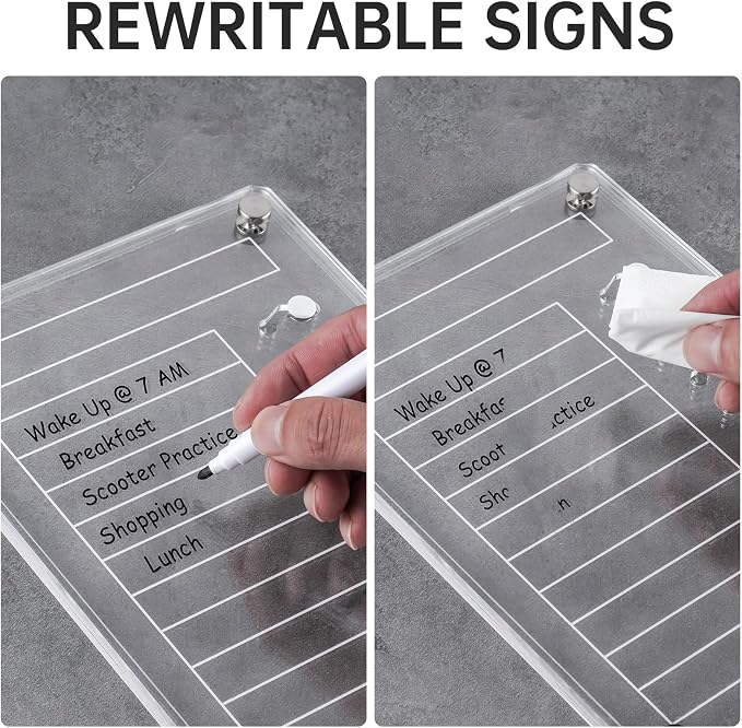 NiHome Chore Chart for Kids & Adults, Magnetic to Do List Board w/Stand - Image 7