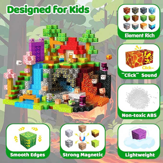300PCS Magnetic Blocks, Building Cubes, Boys Kids Gifts Toys - Image 3