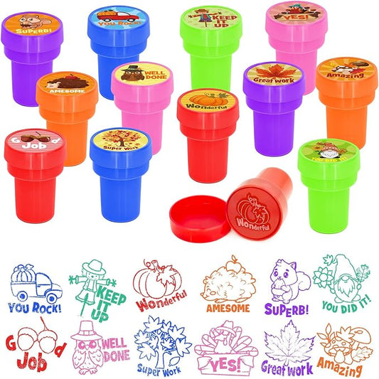 Cinrobiye 24 Pcs Seasonal Stampers Party Favor Set, Cute Four Seasons Stamps for Kids Birthday Party, Classroom Rewards, Educational Learning Toys, Goody Bag Fillers, Seasonal Party Supplies by Cinrobiye