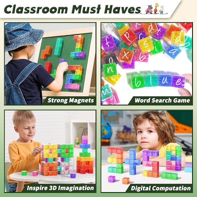 Magnetic Blocks Building Toys Gifts for Kids Aged 3+ Year Old Boys Girls - Image 4