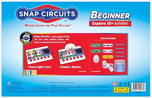 Snap Circuits Beginner, Electronics Exploration Kit, Stem Kit for Ages 5-9 (SCB-20) - Image 2