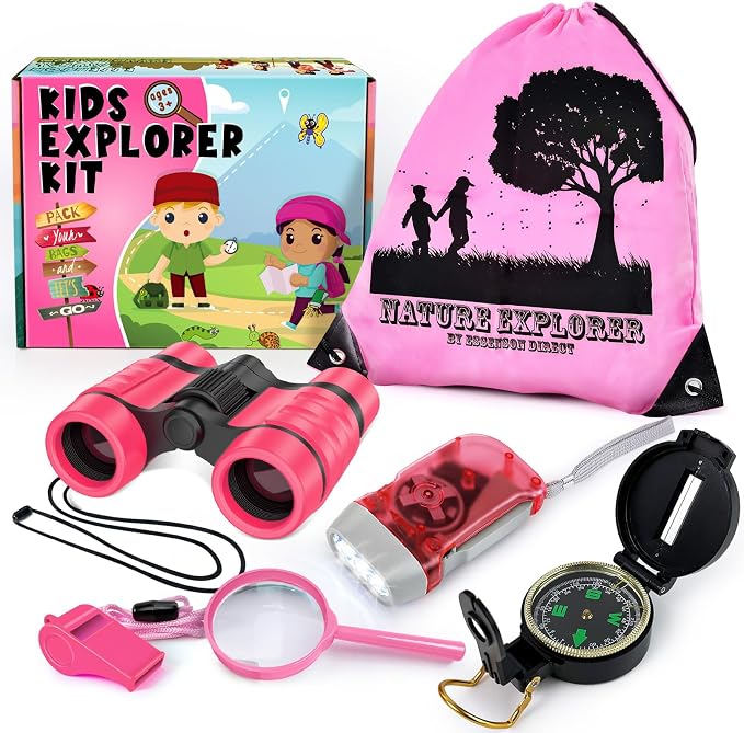 ESSENSON Kids Explorer Kit - Adventure Kit for Kids, Outdoor Explorer Kit with Binoculars, Summer Outdoor Toys for Kids Ages 4-8 by ESSENSON