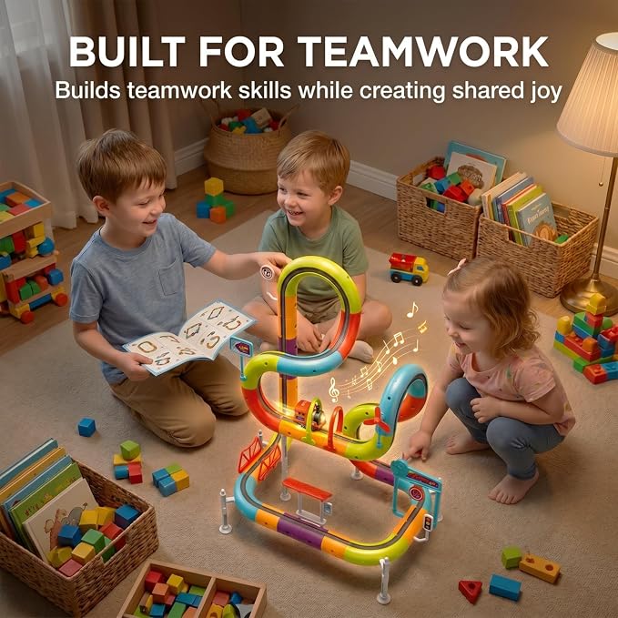 2026 New Magic 3D Electric Train Set for Kids Ages 3-8, 72 PCS - Image 7