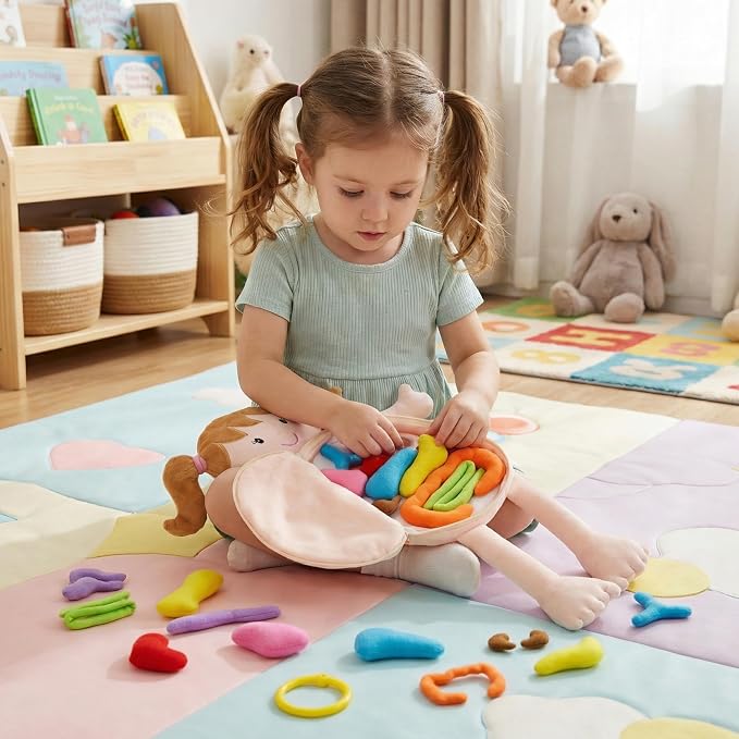 June Garden 18" Little Patient Emily Plush Anatomy Doll - Soft Educational Toy with Removable Human Organs - Learn Basic Anatomy for Toddlers and Kids - Image 3