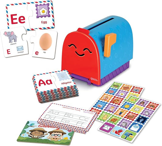 Learning Resources Alphabet Learning Mailbox - Montessori Toddler Toys, ABC Letter Tracing, Writing Practice, Manipulatives for Preschoolers, Gifts for Boys and Girls, Pretend Play, Fine Motor by LearningResources