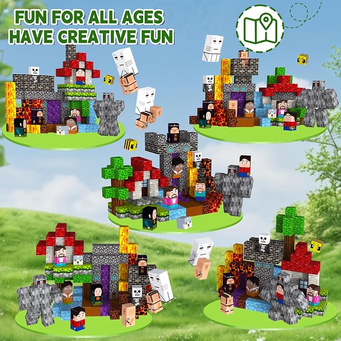 200Pcs Magnetic Blocks,Magnetic Cubes Toys for Kids Ages 4-8(11 characters) - Image 4