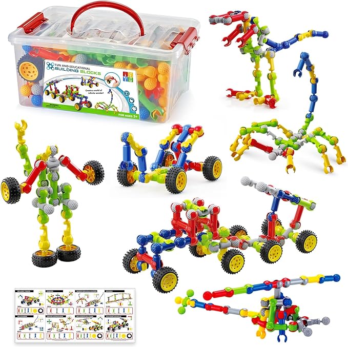 Building Toys for Kids Ages 4-8, STEM Toys for 3 4 5 6 7+ Year Old Boy Gift by Caferria