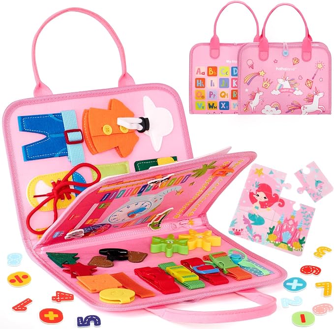 hahaland Busy Board for Toddlers Boys Girls Montessori Toys for 3+ Year Old - Image 8