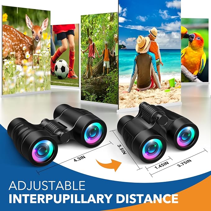 Boy Toys Ages 3-8: Kids Binoculars with Bird Watching Manual 4 5 6 7 8 Year Old Boys Girls Christmas Birthday Gifts Outdoor Travel Binoculars Toy for Kid Age 4-6 Toddler Camping|Hiking Toys - Image 5