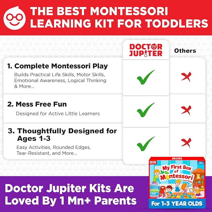 Doctor Jupiter My First Box of Montessori Learning Set for Kids Ages 1-3 - Image 6