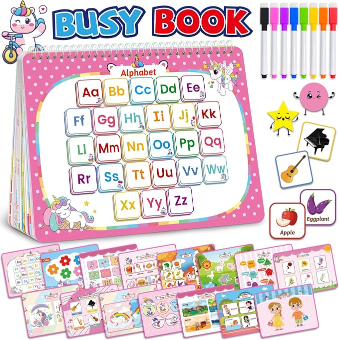 Benresive Busy Book for Toddlers 3-5, Preschool Learning Activities Book by Benresive