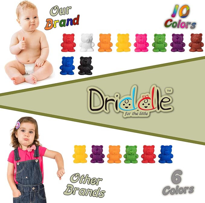 Driddle Colorful Counting Bears with Matching Cups - 100 Bears - Sort, Count & Color Recognition Learning Toy for Toddler & Kids - Montessori Education - Preschool Game - Image 3