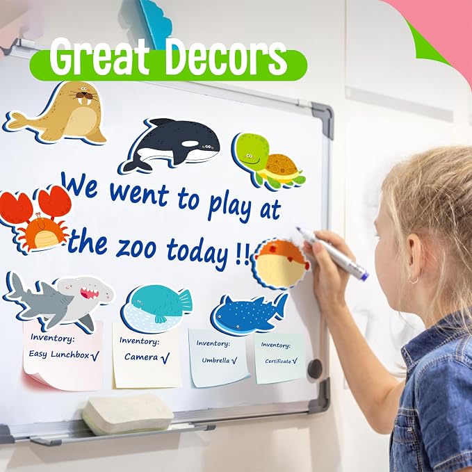 35 PCS Marine Animal Refrigerator Magnets, Adorable Magnetic Sea Animals Underwater Creatures -Thick Foam EVA Refrigerator Magnets Cute Educational Learning Toys for Kids 3+ - Image 6