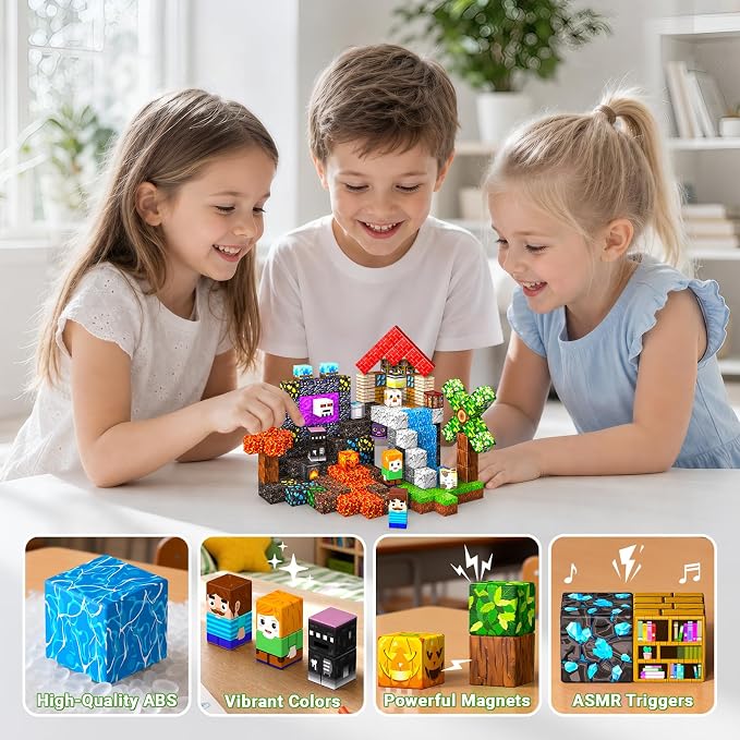 100PCS Magnetic Blocks, Magnetic Building Cubes, STEM Educational Toys - Image 5