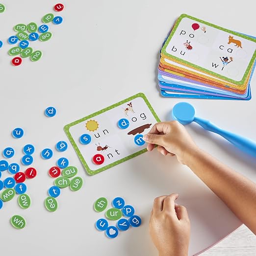 hand2mind Reading Readiness Activity Set, Magnetic Wands and Chip Set, Learn to Spell for Kids, Spelling Toys, CVC Words for Kindergarten, Learning Letters, Science of Reading Manipulatives - Image 6