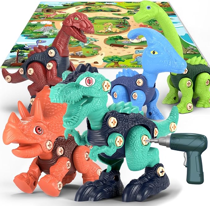 Jasonwell Kids Building Dinosaur Toys - Boys STEM Take Apart Construction Set Educational Dino Kit Play Set Easter Party Favors Christmas Birthday Gifts for Toddler Girls Age 3 4 5 6 7 8 + Year Old by Jasonwell