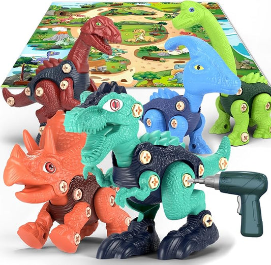 Jasonwell Kids Building Dinosaur Toys - Boys STEM Take Apart Construction Set Educational Dino Kit Play Set Easter Party Favors Christmas Birthday Gifts for Toddler Girls Age 3 4 5 6 7 8 + Year Old by Jasonwell