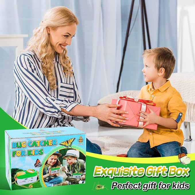 2 Sets Bug Catcher for Kids, Bug Catching Kit Gifts with Butterfly Net Toys - Image 3