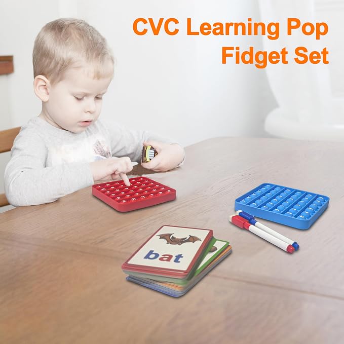 CVC Word Spelling Game for Kids, 48 Flash Cards and 4 Pop Boards - Image 5