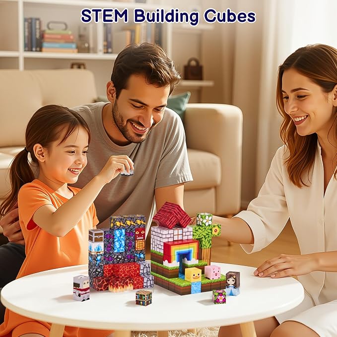 100PCS Magnetic Blocks, Magnetic Building Blocks Cubes Tiles for Kid - Image 6