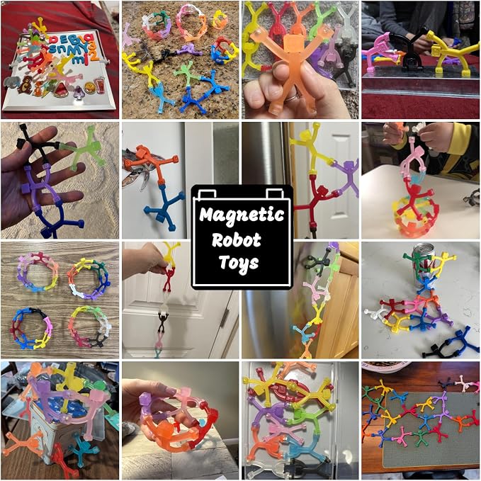 12pcs Magnetic Robote Figures for Kids 3-8 Travel STEM Fidget Toy - Image 4