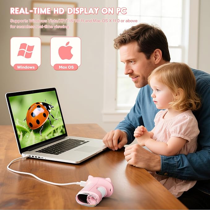 Kids Digital Microscope, 1000X with 2.4" IPS Screen - Image 5