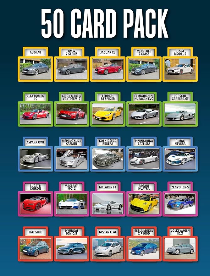 SMART CARDS Cars, Gift, Stocking Stuffer, Travel Game, 7 Games in 1, Pairs, Snap, Trumps, Rummy, Memory Quiz, Learn Facts, Age 5+, 1-8 Players - Image 5