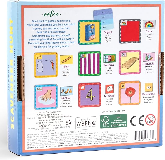eeBoo Scavenger Hunt Indoors Game, a Finding Game that develops observational and Analytical Skills, Includes 50 Cards & Instructions, for Ages 3 and up - Image 2