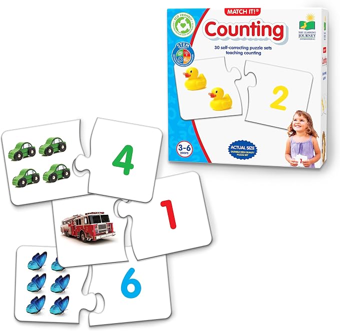 The Learning Journey: Match It! - Counting - 30 Piece Self-Correcting Number & Learn to Count Puzzle - Preschool Learning Toys - Award Winning Toys - Image 2