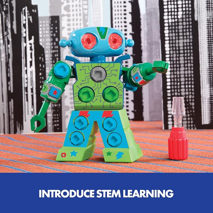 Educational Insights Design & Drill Robot - Construction Toys & Tools for Kids, Robot Toy Building Sets, Kids' Tool Set with Working Screwdriver, Take Apart STEM Set, Gifts for Boys & Girls Ages 3+ - Image 4