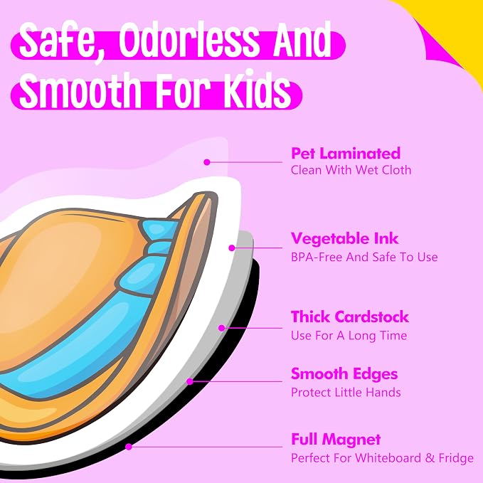 50 PCS CVC Object Magnets, Magnetic Thickened CVC Fridge Magnets Adorable Educational Learning Toys for Preschooler, Kindergarteners, Kids 4+ - Image 3