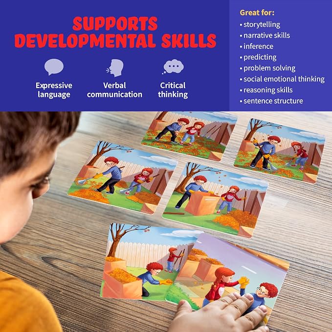 Sequence for Kids Cards, Speech Therapy Materials, Homeschool SEL, Autism, Tell A Story Picture Cards, Social Skills, Picture Cards, ESL, ELL - Image 6