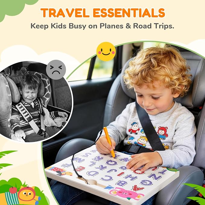 JoyCat Magnetic Animal Letter Tracing Board, Double-Sided ABC Writing Toy - Image 3