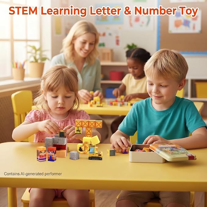Magnetic Building Blocks 38 Pieces STEM Toy Set Ages 3-8 - Image 5
