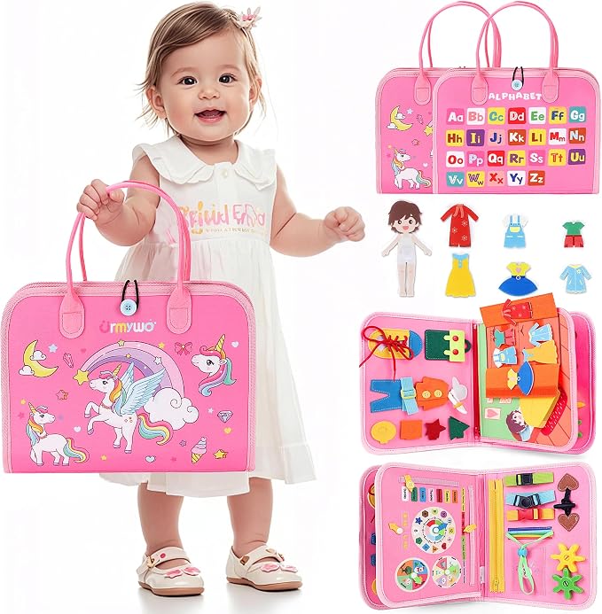 URMYWO Toddler Busy Board - Busy Book Montessori Toys Ages 3 and up by URMYWO