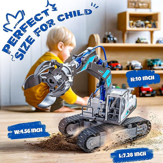 SMILESSKIDDO Science Kits for Kids Age 8-12 - 137 Pcs STEM Toys for Ages 8-13 with Hydraulic Grab, Teen Boys Gift Ideas Crane Toy, Teenage Engineering Kit Construction Vehicle Toys