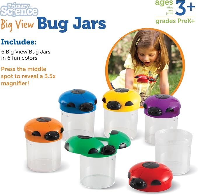 Learning Resources Primary Science Big View Bug Jars - Image 6