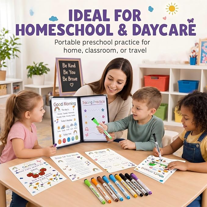 Hushee 31 Pcs Homeschool Morning Menu Kit for Toddler Kindergarten - Image 6