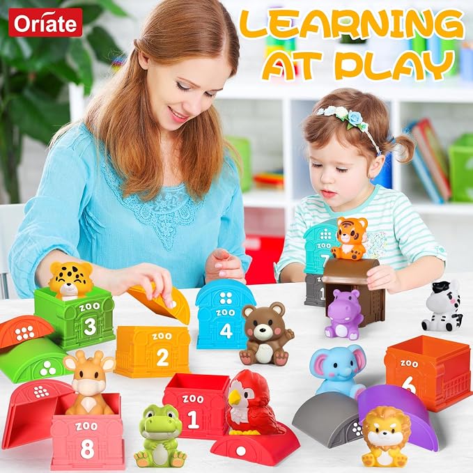 Montessori Learning Toys for 1,2,3 Year Old Toddlers, 20Pcs Animal Preschool Sensory Toys for Counting, Matching, Sorting & Fine Motor Games, Christmas Birthday Easter Gift for Baby Boys & Girls - Image 5