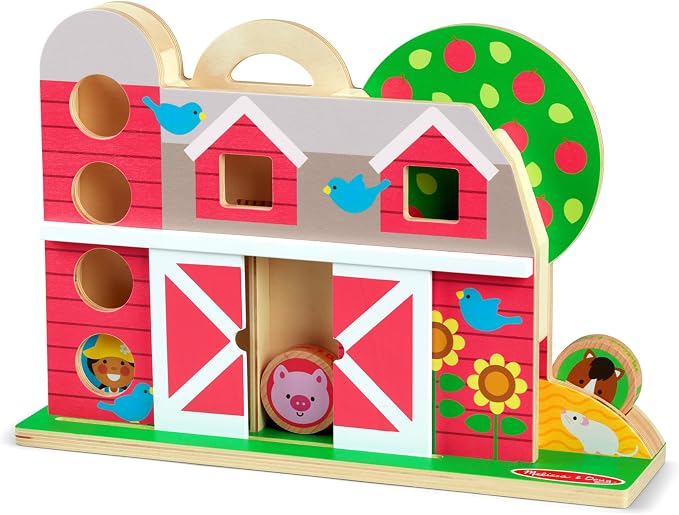 Melissa & Doug GO Tots Wooden Barnyard Tumble with 4 Disks - FSC Certified - Image 4