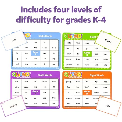LEARNING ADVANTAGE QUIZMO Sight Words, Bingo-Style Vocabulary Game - Image 5