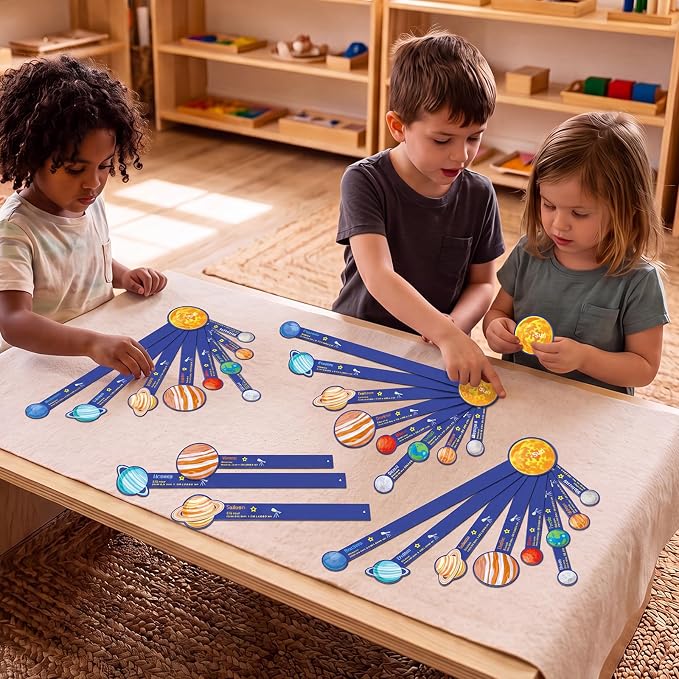 Glenmal 36 Set Solar System Model Craft Kit Kids DIY Planets Solar System Paper Art Set Decor Outer Space Preschool Activities Supplies for Montessori Learning Homeschool Toddler (Colorful) - Image 5