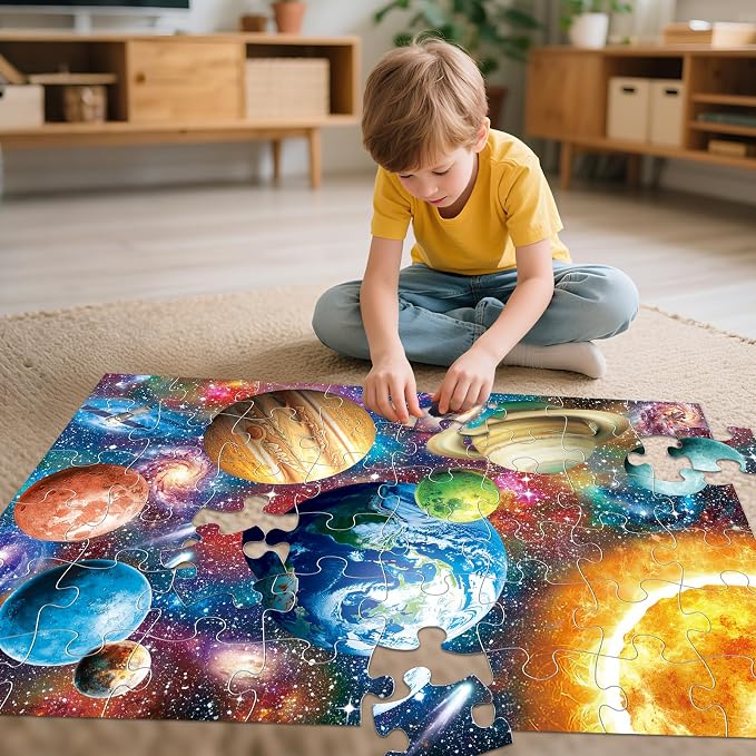 Jumbo Floor Puzzle for Kids,48-Piece Galaxy Jigsaw Puzzle Ages 3-8 - Image 6