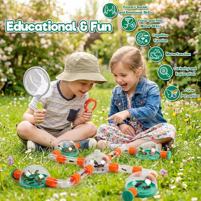 Bug Catcher Kit for Kids, Insect Catching Set with Bug Habitat, Magnifier - Image 3
