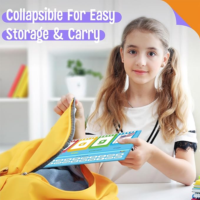 CVCC & CCVC Flip Charts, 40 Words Builder Phonic Games Freestanding Flip Chart Manipulative Spelling Toy Educational Learning Tool for Student Teacher School Supplies - Image 6