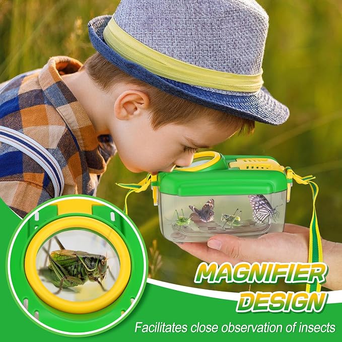 2 Sets Bug Catcher for Kids, Bug Catching Kit Gifts with Butterfly Net Toys - Image 2
