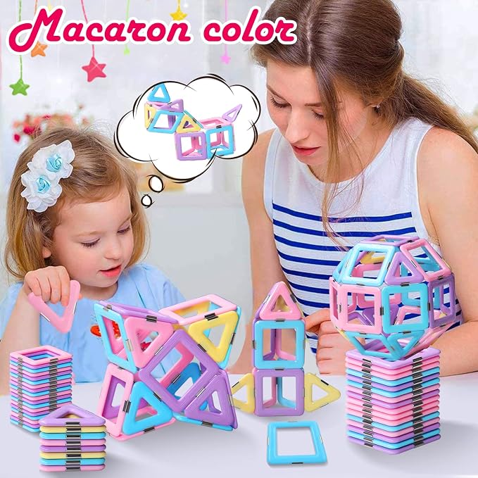 Tolnetr Magnetic Tiles Toys for 3 4 5 6 7 8+ Year Old Girls Boys Toddlers - Image 2