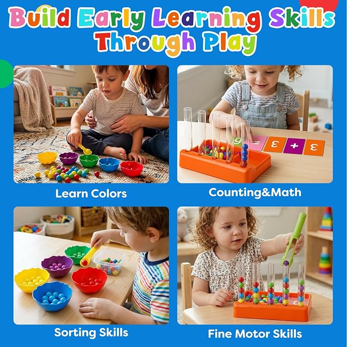 Counting and Color Sorting Toys,Montessori Math Games,Fine Motor Skills - Image 5